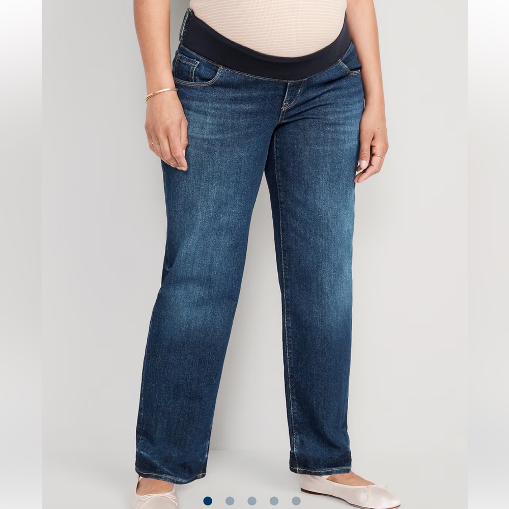 Old Navy Maternity Front Low-Panel OG Loose Jeans Size 0 Long